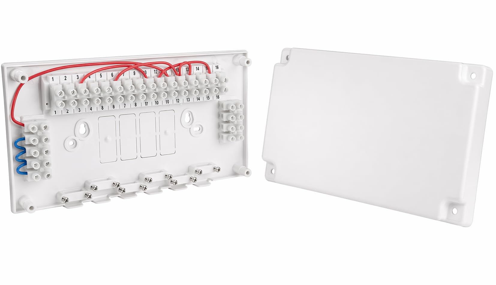 Hanicks White 16 Terminal Wiring Centre, Compatible With Salus Tc100, Timeguard Trt049n, Myson Mwb16, Altech Althc008, Eph Wc3, Drayton Lwc1 Junction Box
