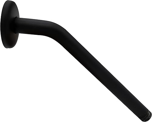 Miniatura 3 de Westbrass A302-1-62 12" IPS x 10" Brazo de ducha de montaje en pared con brida de agarre seguro, negro mate