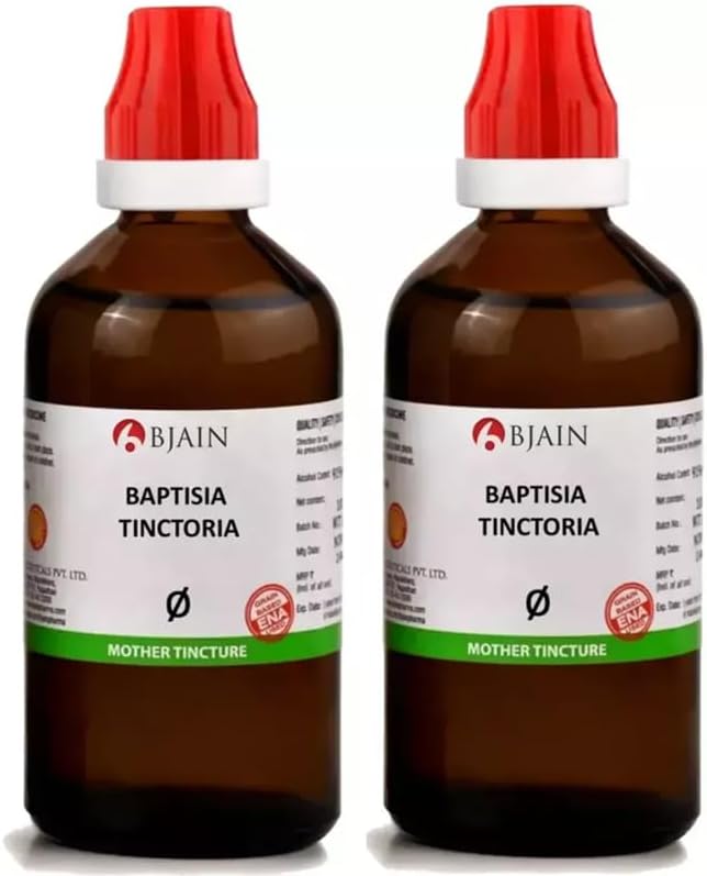 (Pack of 2) B-Jain Homeopathic Baptisia Tinctoria Mother Tincture 1X (Q) (100ml) - by Wellnesspath