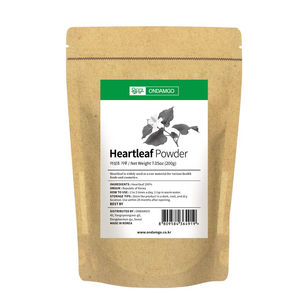 Ondamgo Pure Houttuynia Cordata Powder 7.05 Fl Oz Traditional Asian Herbal Supplement 200g (Houttuynia Cordata Powder)