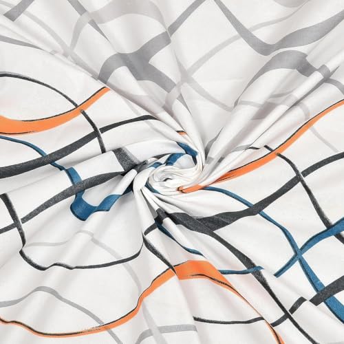 Image of Jashan 210 TC Premium Glace Cotton Comfort Elegent Design Bedsheet with Pillow Cover - Ultra Soft Cotton King Bed Sheet for Daily Comfort - White Challa Elegent 72x78x10 Inche