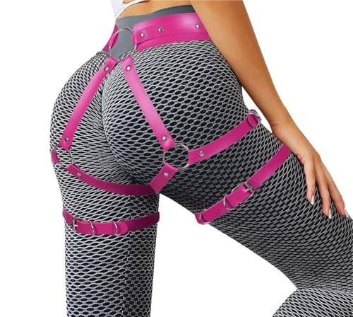 Punk Body Chain Leather Belt For Women Goth BDSM Lingerie Bondage Corset Harness Belt Rave Fashion Accessories(White)3