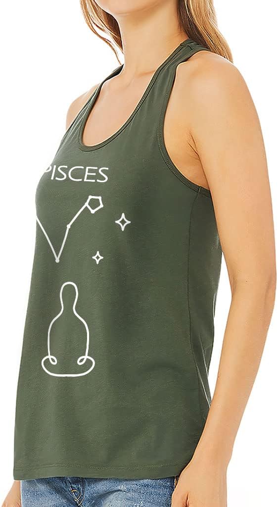 Pisces Design Women's Racerback Tank - Sign Tank Top - Cute Workout Tank