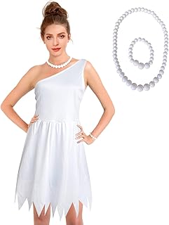 iSpralo Halloween Womens Caveman Costume Halloween Adult Costume Caveman Couple Costumes Woman