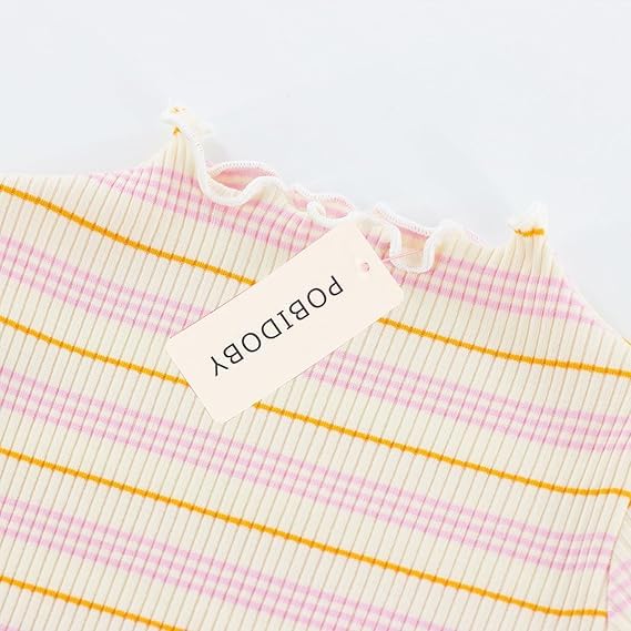 Image of POBIDOBY Rainbow Long Sleeve Shirts for Girls, 1 Pack