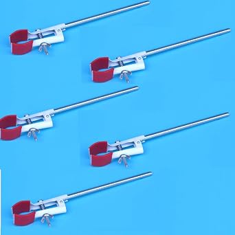 5 Pcs Lab Clamp Retort Prong Jaw 2 Finger 10-50mm Adjustment,Rubber Jaws Labs Universal Clamp 5
