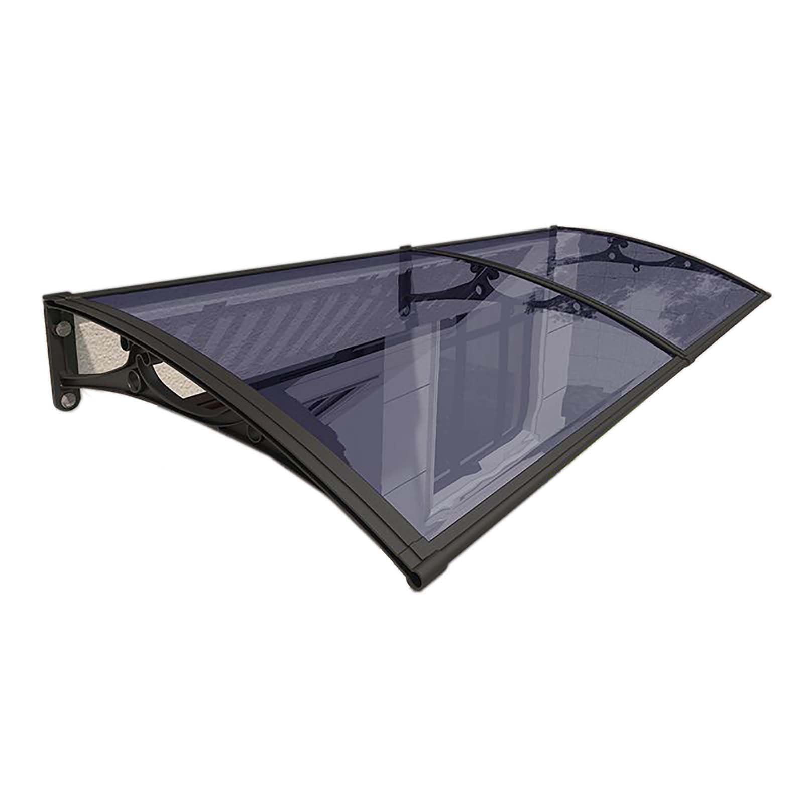 Auvent de porte en polycarbonate coupe-vent pour entrée extérieure