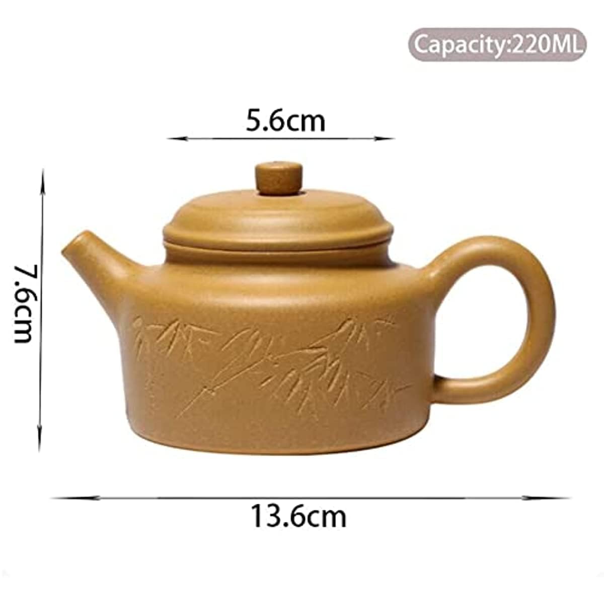 Service à thé de Voyage Portable, théière Classique Violette de 230 ML, Filtre en Terre Cuite, idéale pour Les Voyages, la Maison, Les activités de Plein air et Le Bureau.