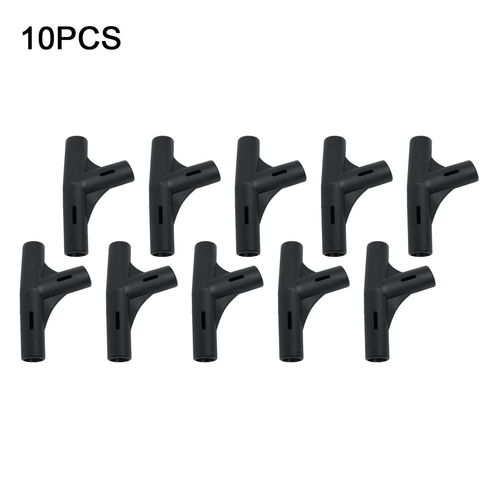 Lot de 10 kits de réparation de joints de poteau de tente, connecteur de tige de support en plastique avec styles gauche et droit, diamètre intérieur 19 mm à 16 mm pour accessoires de tente