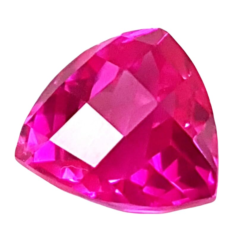 Saphir rose naturel haut de gamme en forme trillion de 13 mm pour haute joaillerie