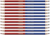 Premium-Buntstift - STABILO Original - 12er Pack - zweifarbig, rot & blau