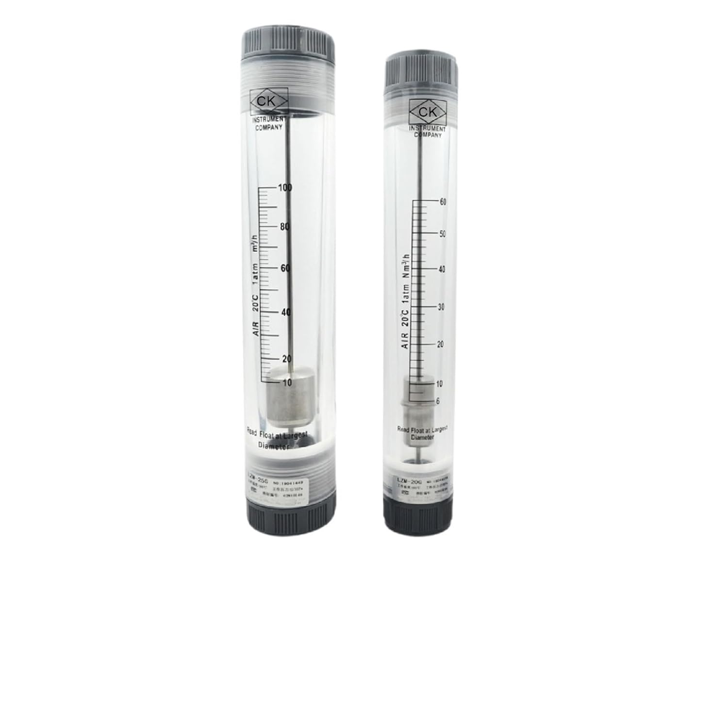 1pcs LZM-25G Acrylic Rotameter Flow Meter for Water Air in-line Pipeline Flow Meter Mechanical Liquid Flow Meter(1-10GPM 4-36LPM)