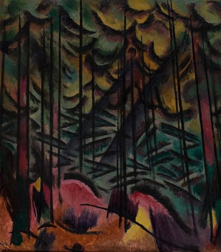 Cuadro pintura al óleo decoraciones del hogar con diseño abetos de Johans Valters