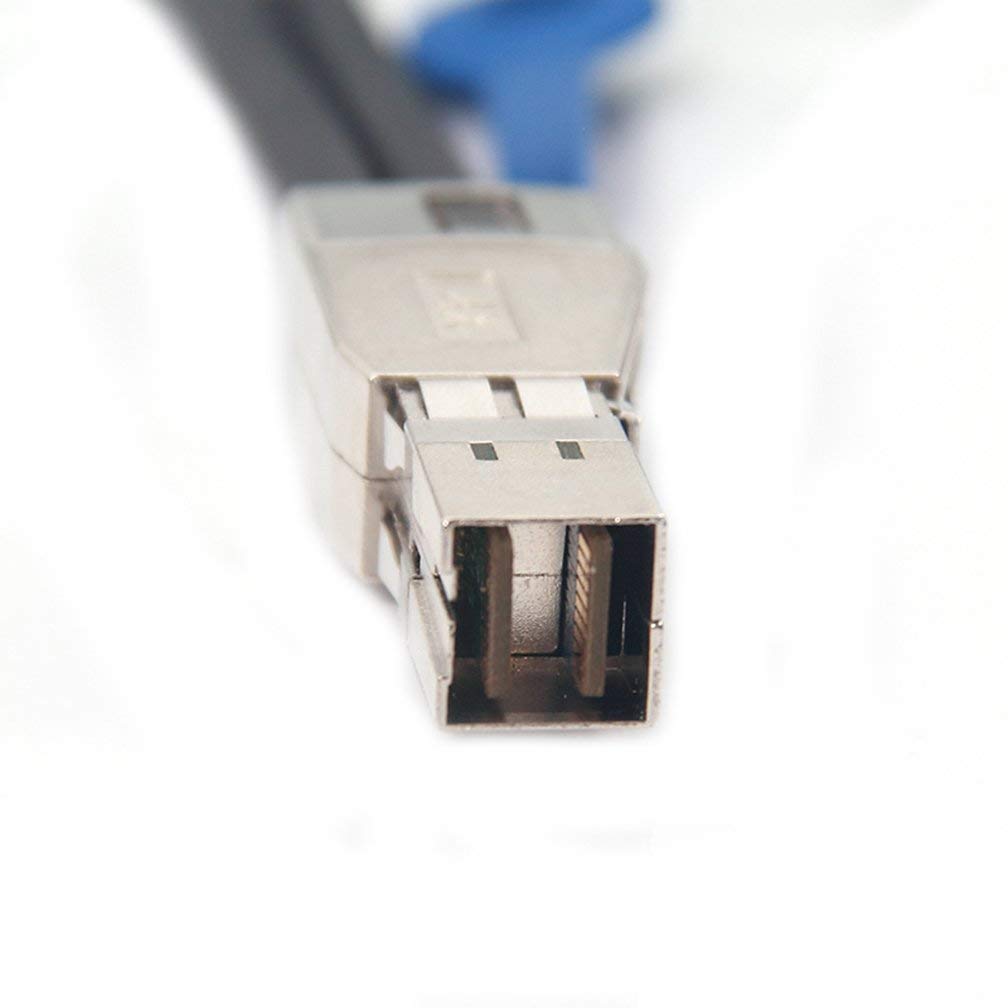 10Gtek 12G Mini SAS HD SFF-8644 to SFF-8644 Cable for NVMe Enclosure/Storage Array, SAN & JBOD Compatibility, 100-Ohm, 1-m(3.3ft), 2-Pack
