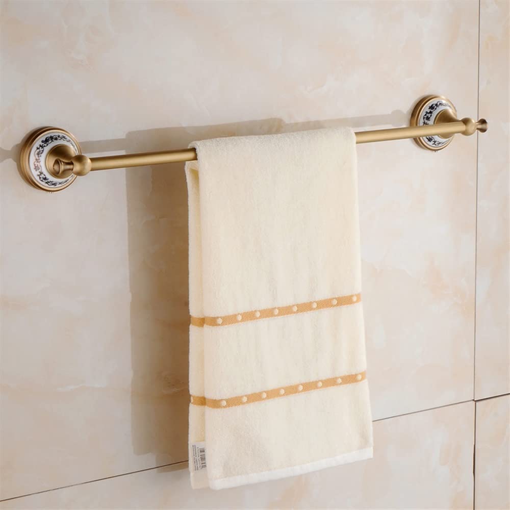 LMYSXAOZ LNNSHX Towel Racks, Rail for Bathroom,Copper Bath Hand Holder Bar,European Antique and Porcelain Bathroom Rail/Color/Towel Rack (Color Double P