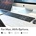 Macally Wireless Bluetooth Keyboard for Mac - Compatible Apple Keyboard or MacBook Pro/Air, iMac - Multi-Device, Up to 3 Devices with 110 Keys, 20 Shortcuts, Numeric Keypad, and Rechargeable