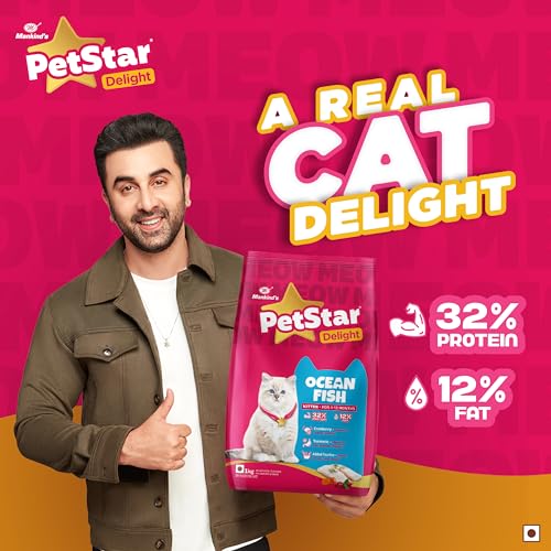 Image of Mankind PetStar Kitten Cat Food - Ocean Fish Flavour (400g) | Complete & Balanced Nutrition for Healthy Growth, Hairball & Digestive Care
