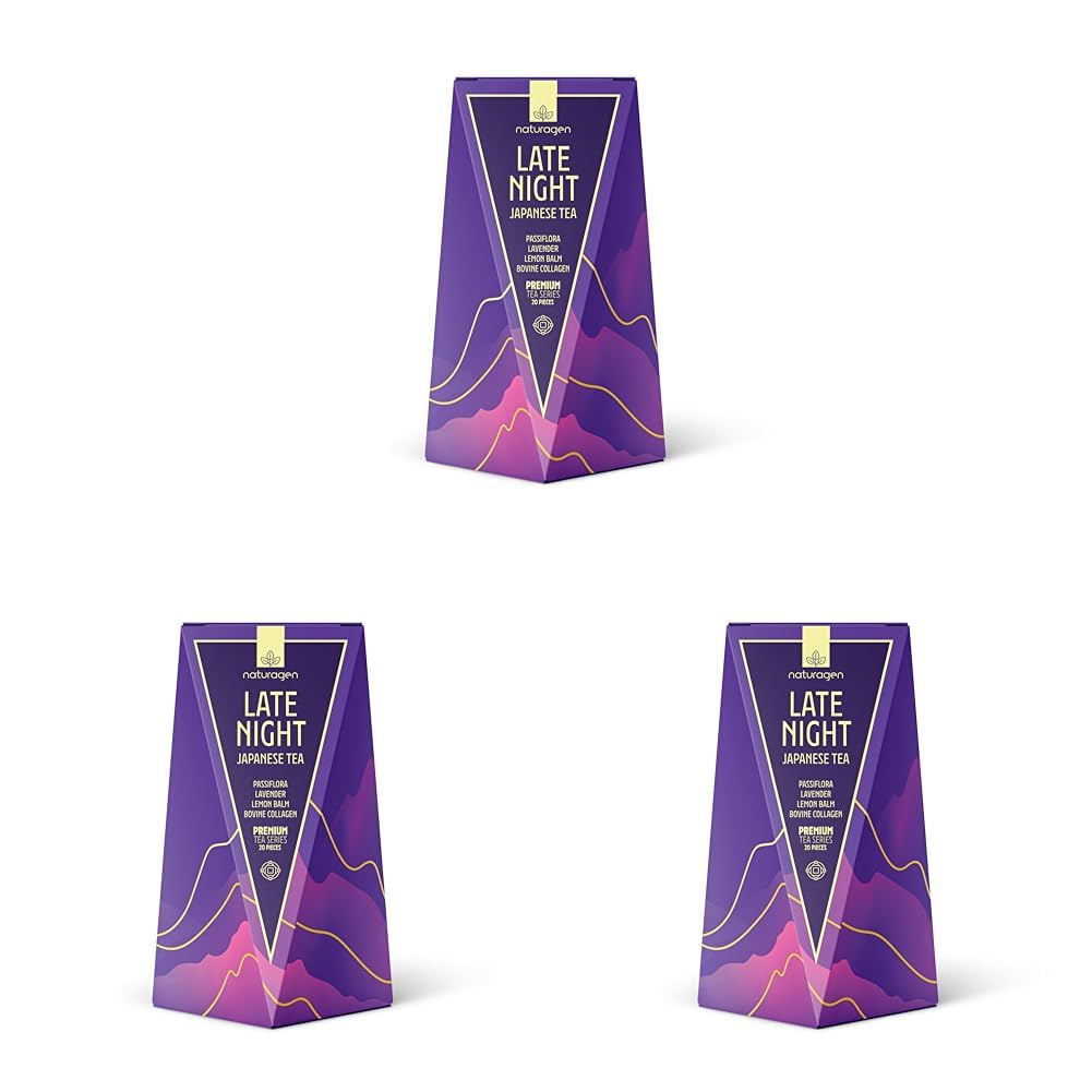 Naturagen Late Night Japanese Tea Pasifloralı Çay 20 Adet | Pasiflora + Lavanta + Melisa | Hidrolize Kolajen (3 paketi)