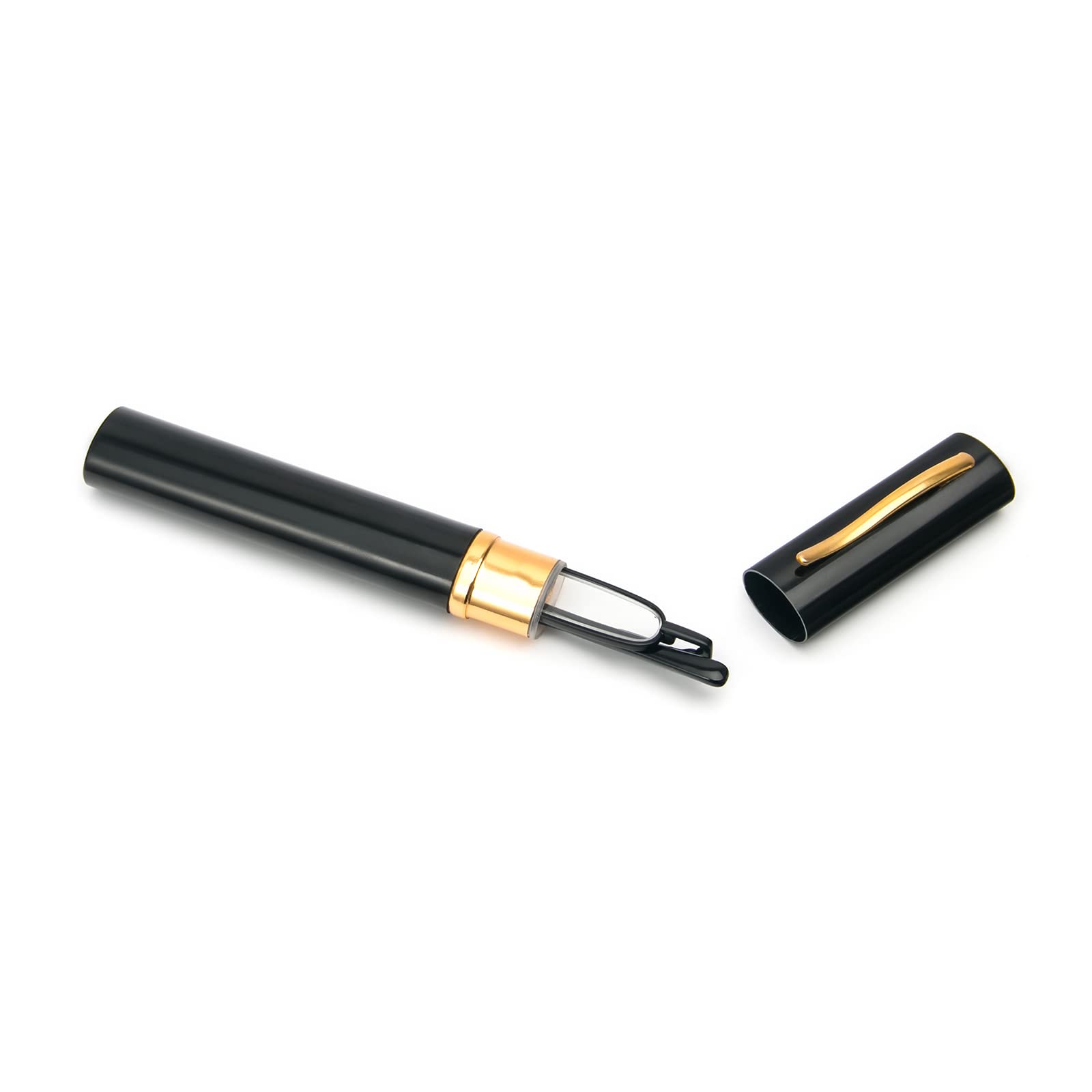 KoKoBin Miniokulary, wąskie okulary do czytania, zawiasy sprężynowe, metalowe, pomoc w czytaniu, narzędzie wspierające widzenie, unisex