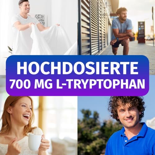 Green Naturals® L-Tryptophan Kapseln – Hochdosiert: 700 mg aus natürlicher Fermentation (rein pflanzlich) – 100% Vegan & ohne Zusätze – Premiumqualität aus Österreich – 180 Kapseln (6 Monate)