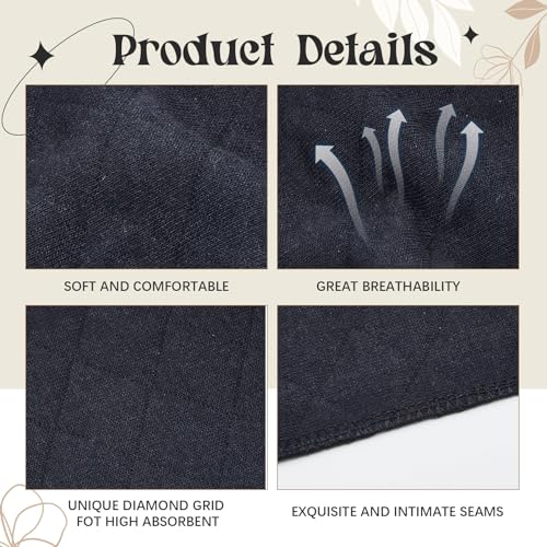 Image of Toulite 10 Pcs Reusable Bra Liners for Sweat, 3 Layer Bra Sweat Pads, Soft Cotton Outer Layer with Polyester Fiber Core