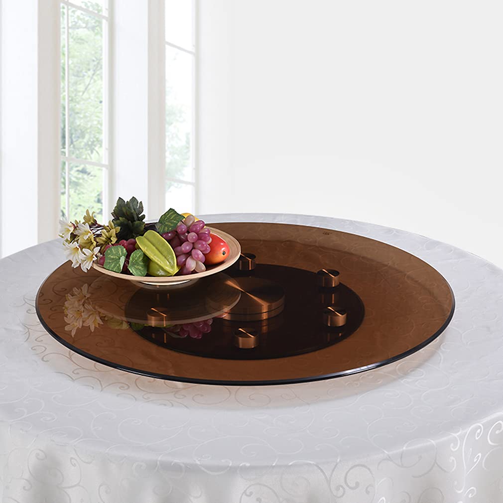 Plateau tournant en verre trempé rond pour service de table CHEWYNP