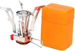 Mini Fogareiro Acendimento Automático Portátil Fogareiro Portátil Ideal para Camping e Trekking. Leve e Compacto para Viagens. Portatil, Baixo Consumo de Gás. Ideal para Pescarias e Acampamentos.