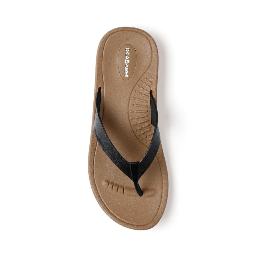 Image of OKABASHI Women's Breeze Flip Flop | Contoured Footbed w /Arch Support for All-Day Comfort | Slip-Resistant & Waterproof | Sustainably Made in The USA