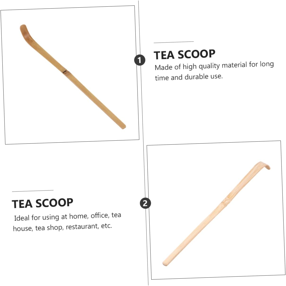 Kichvoe 2 Pcs Matcha Tea Scoop Small Lightweight Tea Leaf Shovel and Home Use Accessories