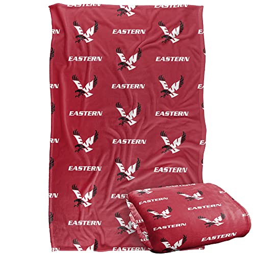 Eastern Washington University Eagles Blanket, 36" x 58", Logo Pattern, Silky Touch Super Soft Throw
