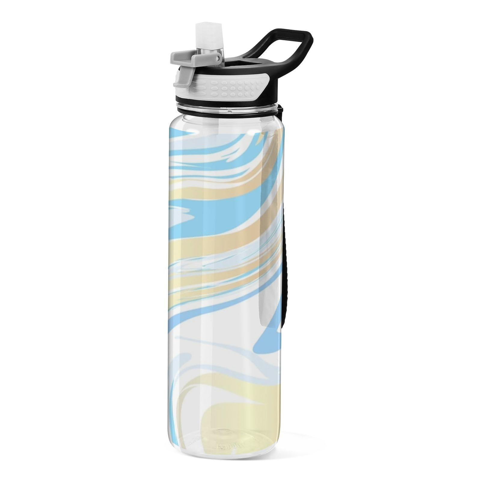 Bouteille d'eau de sport transparente anti-fuite pour terrasse et maison