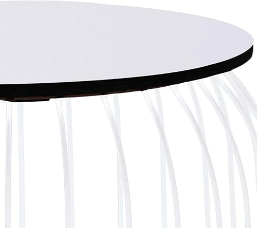 Miniatura 27 de YAFF Mesas auxiliares redondas de 3 piezas, mesa auxiliar con marco de cobre, para sala de estar, dormitorio, oficina Cobre,Negro