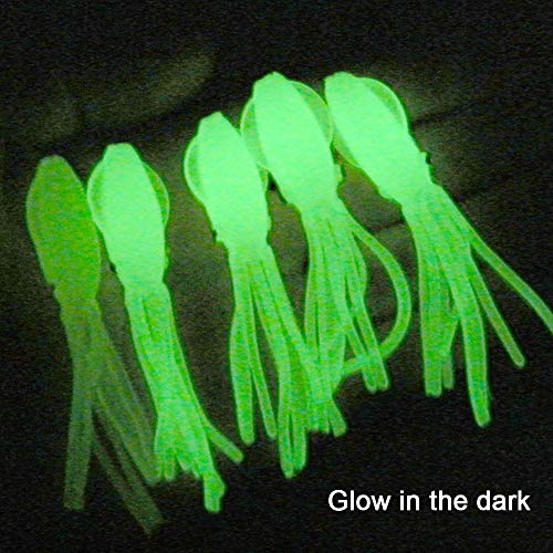 THKFISH-Tintenfisch-Angelkoeder-Gummi-Leuchtend-Tintenfisch-Gummikoeder-fuer-Zander-Barsch-Forellen-Hechte-4g-75cm-15-Stueck