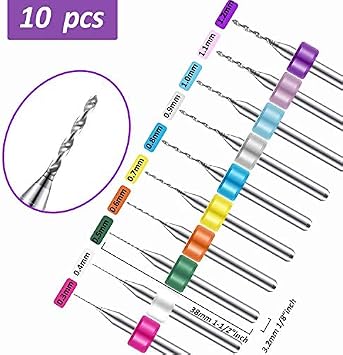 Mudder 36 Pcs Pin Vise Hand with Drill Micro Bits Set