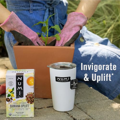 Image of Numi Organic Damiana Uplift Tea, 16 Herbal Tea Bags, Caffeine Free