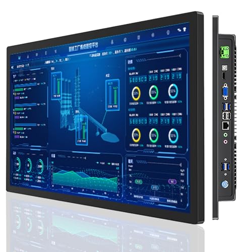 LADECNERHT Industrial Embedded Panel PC,10 Point Capacitive Industrial Touch Screen Panel Computer,IP65 All-in-One Computer, Windows 10, for Kiosk,Factory 17inch-i5-8250U(8GRAM+256GSSD)