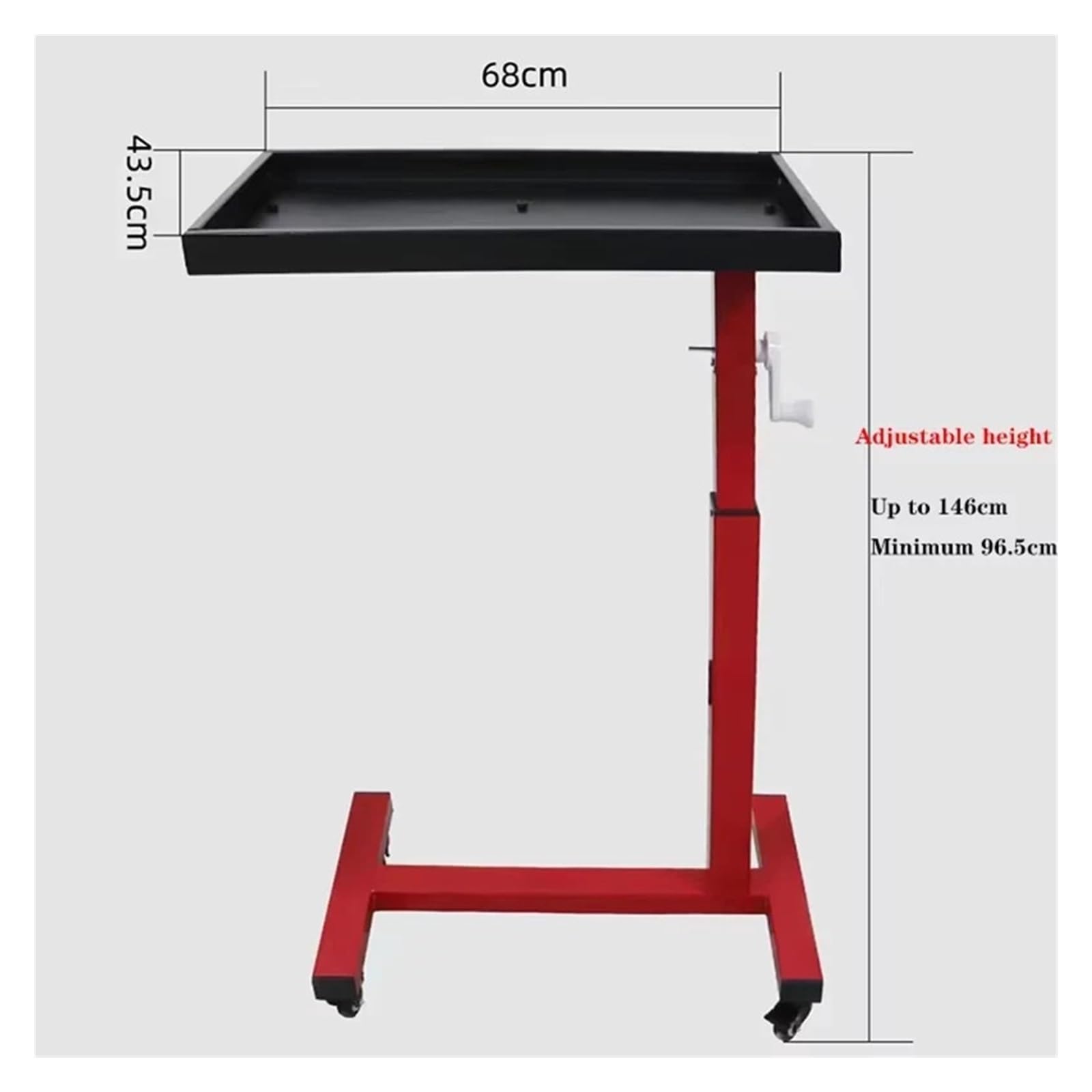 Carrello portautensili di marca Ruote mute Vassoio regolabile Garage Manutenzione auto Stoccaggio