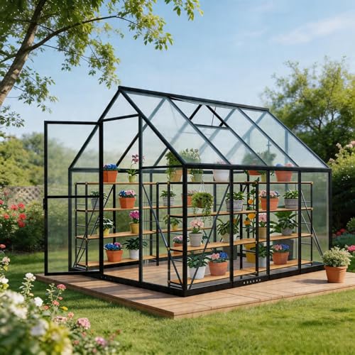 Exroo Greenhouses for Outdoors, 8x6 FT Heavy…