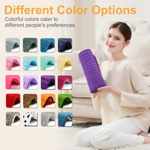 Image of Heating Pad,Electric Heating Pads,Heating Pad for Back,Purple,24x12 Inch | Heating Pads for Shoulder,Neck,Abdomen,Knee,Arms,Legs,Heat Pad for Birthday Father Mother Gift Women Men,6 Heat Settings