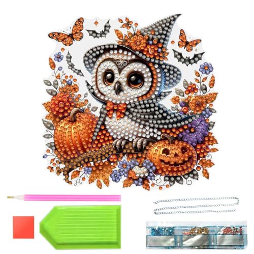 Kit arte con gemas búho para ventanas y decoración de jardín 7