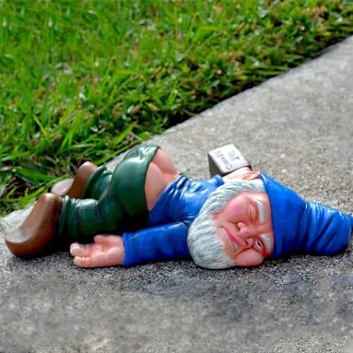 ZHjuju Statua di Gnomo da Giardino Esterno,Mini Statua Nani da...