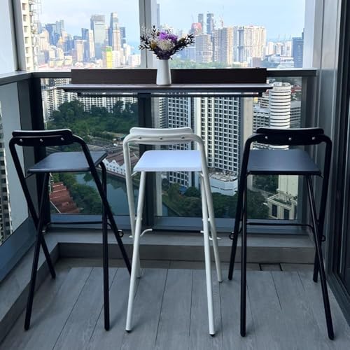 Tabouret de bar pliant 65 cm noir pour optimiser les petits espaces - 5