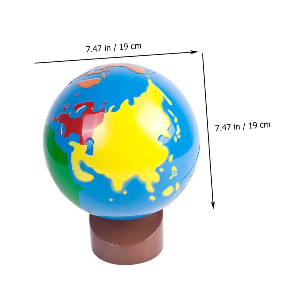 Kisangel Globo Educativo Protettivo per Colori Delicati per Protezione Didattico per Casa e Scuola Stimola Cognizione Geografica
