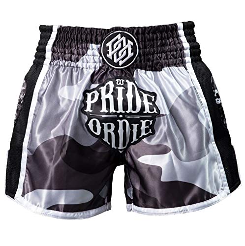 Pride or Die Muay Thai Shorts Reckless Urban Camo - Modernos pantalones de boxeo, para hombre (S)