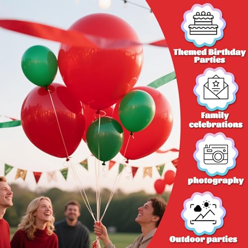 Image of Red Big Balloons 32pcs, 18 Inch Large Latex Giant Heavy Duty Balloons for Birthday Wedding Baby Shower Decorations
