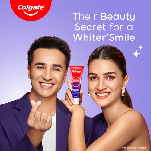 Image of Colgate Visible White Purple Toothpaste 120g and Toothbrush (Pack of 2) Combo