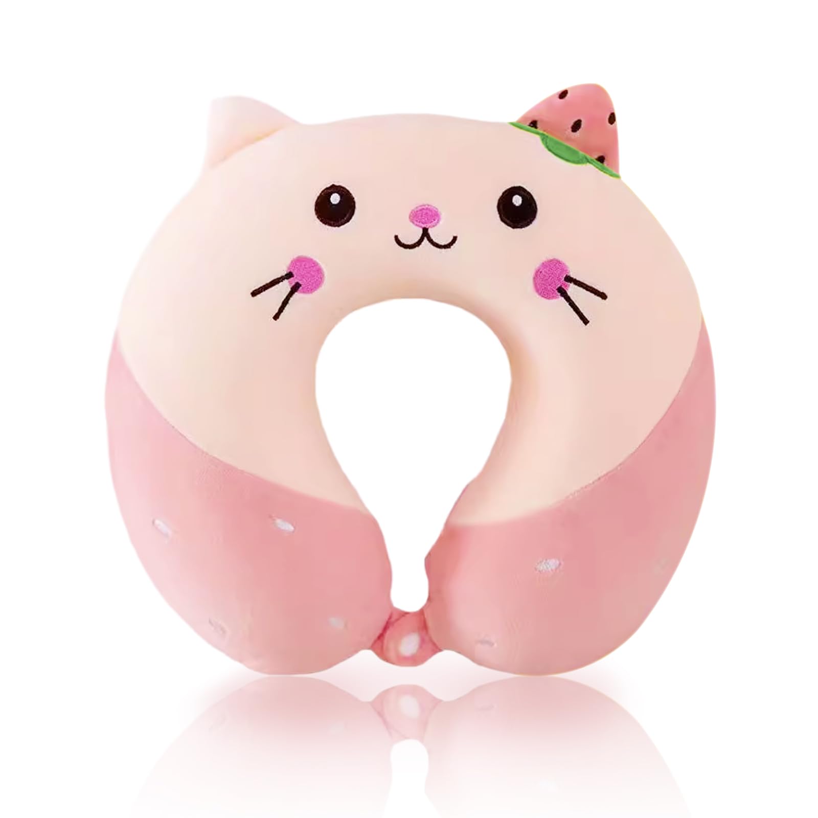 Coussin De Nuque Enfant Avec Masque Pour Les Yeux - 30 X 30 Cm - Doux Et Léger - Pour Voyage En Voiture, Avion, Train - À Partir De 3 Ans