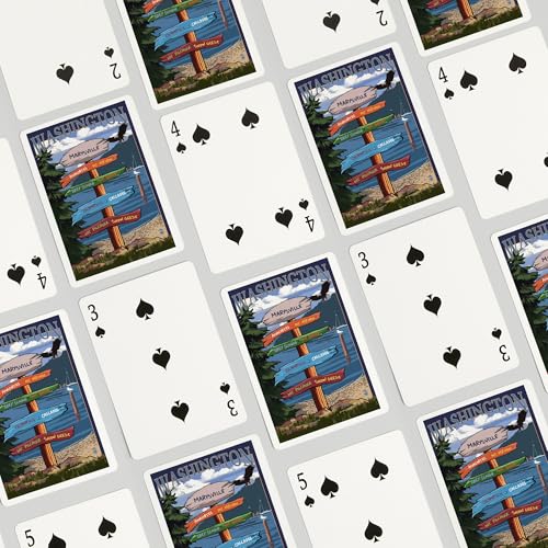 Baraja de 52 cartas tamaño póker Destinos Marysville miniatura 4
