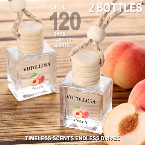 Image of 2-Pack Car Air Fresheners, Car Deodorizer, Juicy Peach Air Freshener Long Lasting Hanging Car Air Freshener for Men and Women, Car Scent Diffuser by VUTOLLOSA