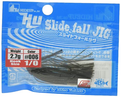 HIDEUP(ハイドアップ) ワーム スライドフォールジグ 2.7g 1/0フック #006 キャンディーフレークギル.